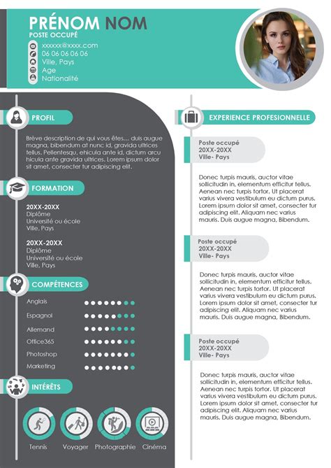 CV PowerPoint | Currículo grátis, Currículo criativo, Cv infográfico