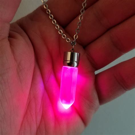 LED Light up Crystal Pendant Necklace | Eternity LED Glow