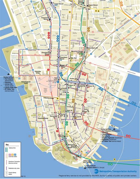 Lower Manhattan Map - Go! NYC Tourism Guide