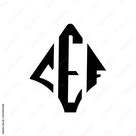 CEF letter logo design. CEF modern letter logo with black and white background. CEF creative ...