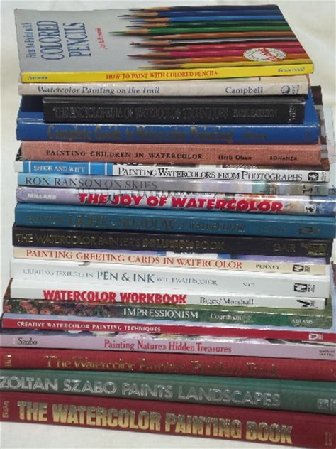 Lot out-of-print art instruction books, watercolor artist library ...