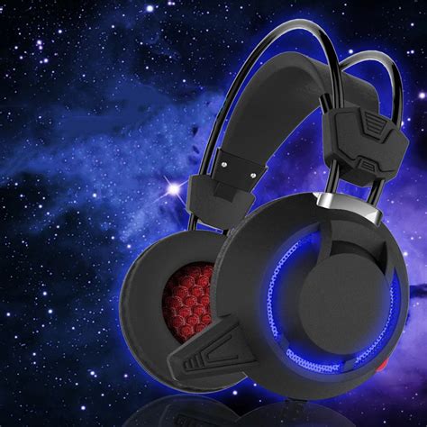 Cool Gaming Headset Soft Over ear Game Headphone PC780 Earphone Headband with Microphone USB LED ...