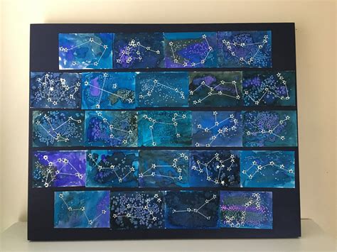 Constellation Class Art Project | Class art projects, Space art ...