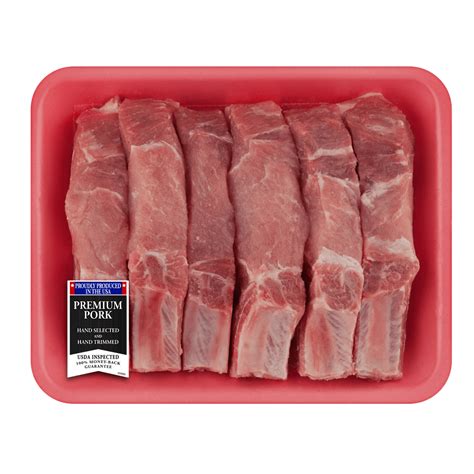 Pork Loin Country Style Ribs Bone-In, 2.3 - 3.8 lb - Walmart.com ...