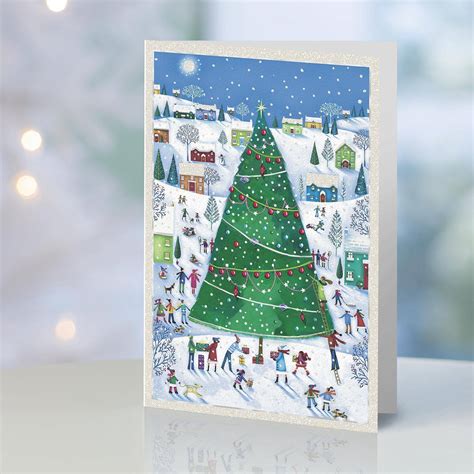 UNICEF Market | UNICEF Christmas Tree Holiday Cards (set of 20) - Merry Moments