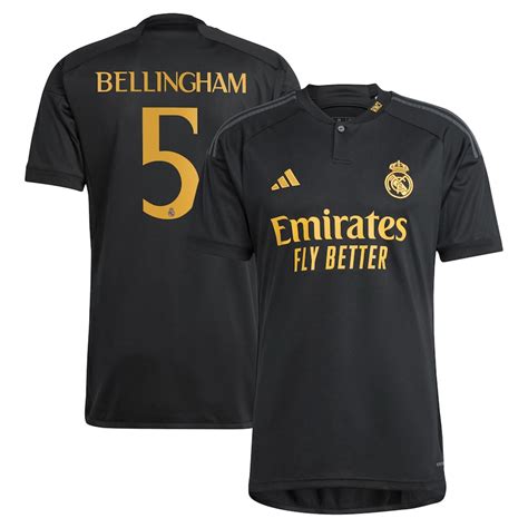 Jude Bellingham Real Madrid adidas 2023/24 Third Replica Player Jersey - Black