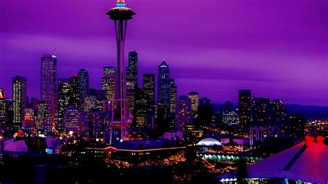 Seattle Night Wallpapers - Top Free Seattle Night Backgrounds - WallpaperAccess