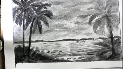 Share more than 67 beach pencil sketch super hot - in.eteachers