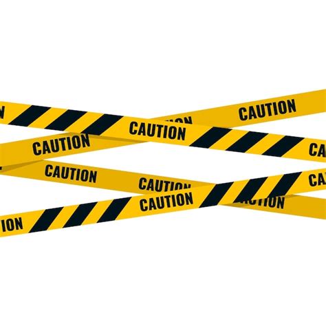 Premium Vector | Caution tape. Caution yellow warning lines isolated on white background