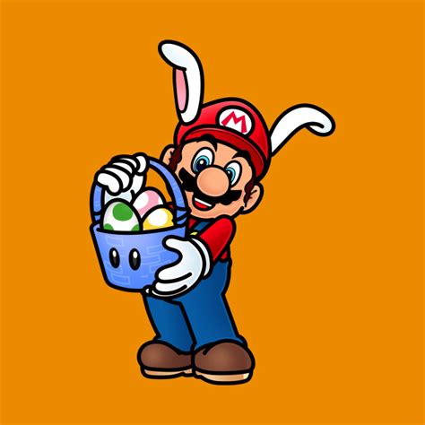 Easter Basket Mario - Mario - Kids T-Shirt | TeePublic