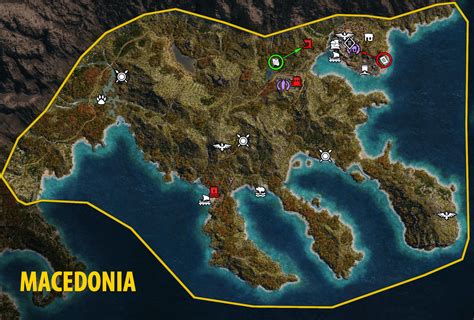 AC Odyssey: Makedonia Map - tombs, ostracons, documents, secrets | gamepressure.com