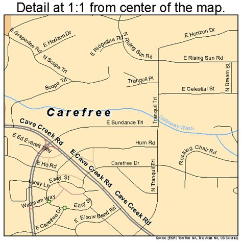 Carefree Arizona Street Map 0410180