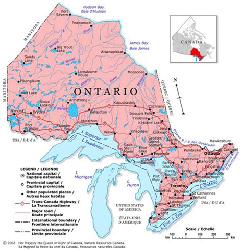 Ontario Regions Map - Map of Canada City Geography