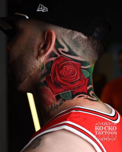 Update more than 76 rose neck tattoos for men best - in.coedo.com.vn