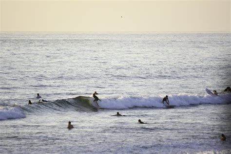 Surfing at Pacific Beach in San Diego,CA. Editorial Stock Image - Image ...