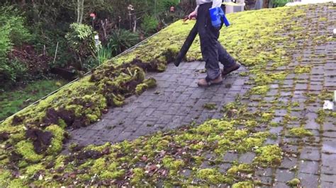 Roof Clean Moss Removal - YouTube