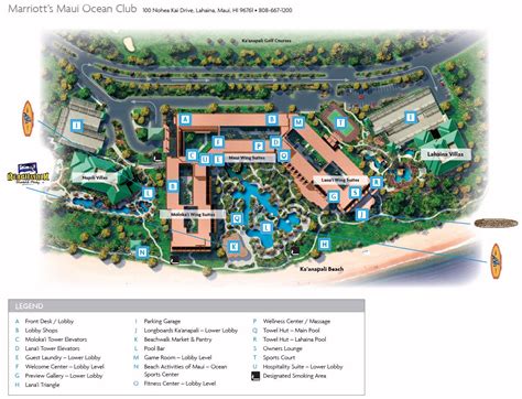 Map Layout Marriott's Maui Ocean Club