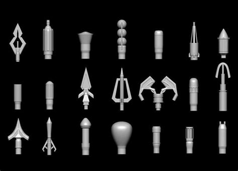 Hawkeye arrow tips pack 3D model 3D printable | CGTrader