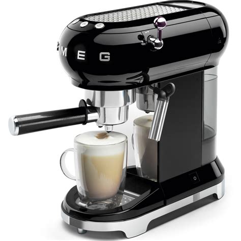 Buy Smeg ECF01BLUK Retro Espresso Coffee Machine - Black | Marks Electrical