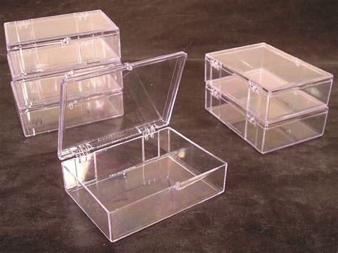 Lot of 6 Crystal Clear Hinged Plastic Card Storage Boxes (55-ct) – Gamedicechip