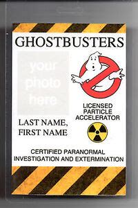 Ghostbusters Custom Badge ID Name Tag Card Costume Cosplay Prop Classic ...