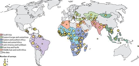 National and regional under-5 mortality rate by economic status for low-income and middle-income ...