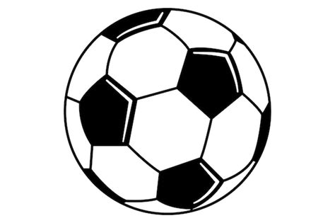 Soccer Ball Clipart Black And White Vector