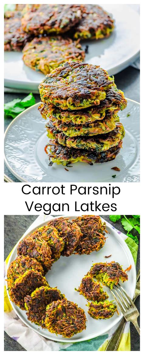 Carrot and Parsnip Vegan Latkes - May I Have That Recipe?