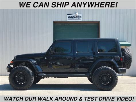 2019 Jeep Wrangler Unlimited Sahara 3'' Lift Black Rhino wheels 35's LED's | Jacksonville FL ...