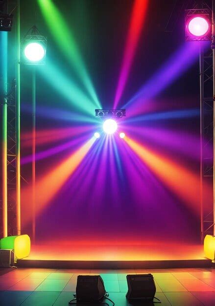 Premium Photo | Colorful stage lights Background