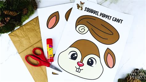 Printable Squirrel Paper Bag Puppet Template – Simple Mom Project