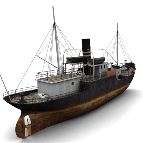 old steam ship 3d model | Model boat plans, Model ship building, Model ships