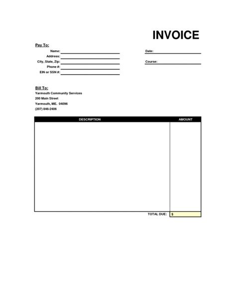 Blank Invoice Template Blankinvoice Org 2349090 - an image part of Microsoft Word Bill Of Sale ...