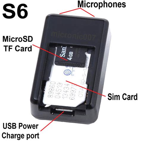 Wireless GSM Audio Spy Bug Microphone Listening Device Transmitter ...