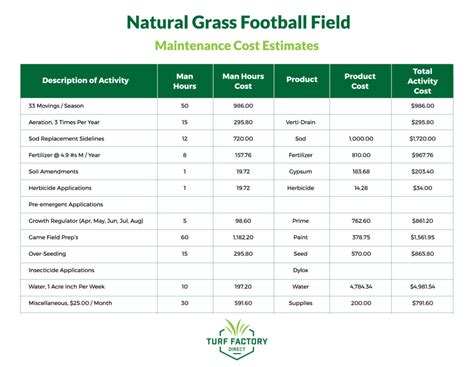 The Average Cost for an Artificial Turf Football Field - Turf Factory