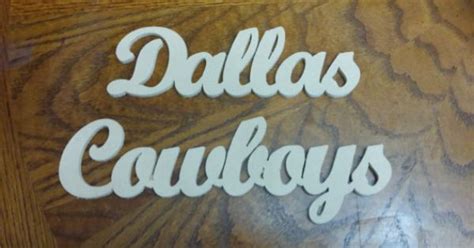 Dallas Cowboys letters script font! Great for a wreath or craft project . Made to order ...