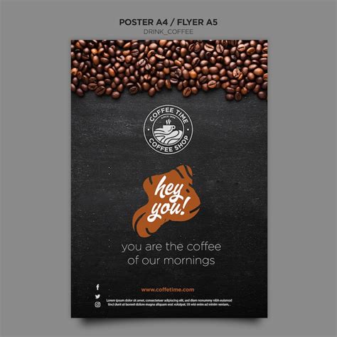 Free PSD | Coffee poster template