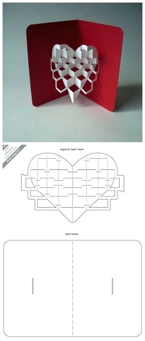 Cards Pop Up Heart Card Templates To Light W Paper Circuits in 2020 | Heart pop up card