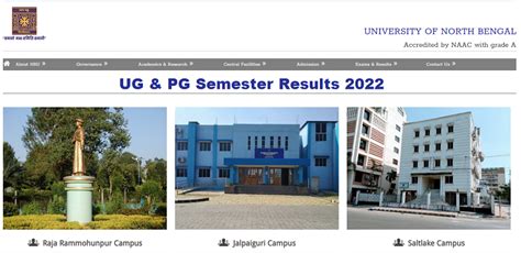 University of North Bengal Result 2022 BA,B.Com,B.Sc,UG/PG Semester