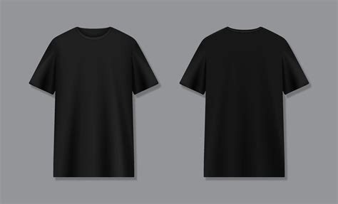 3D Black T-shirt Front and Back Mockup 22680000 Vector Art at Vecteezy