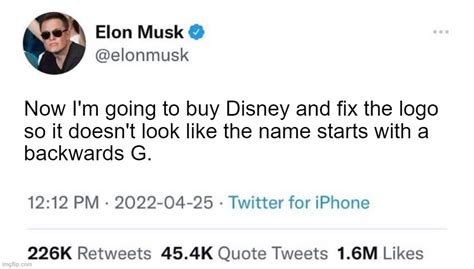 Elon Musk buying Disney - Imgflip