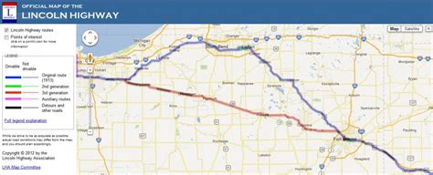 Lincoln Highway Map | Indiana Lincoln Highway Association