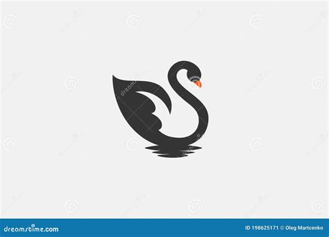 Black Swan and Letter S Logo Stock Vector - Illustration of properties, phoenix: 198625171