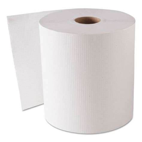 GEN Hardwound Roll Towels, 8" x 800 ft, White, 6 Rolls/Carton | OfficeSupply.com