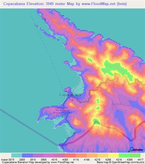 Elevation of Copacabana,Bolivia Elevation Map, Topography, Contour