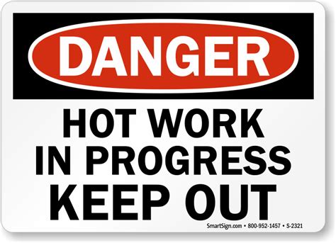 Hot Work Area Signs | Hot Work Permit Signs