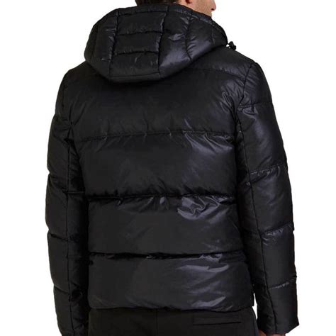 Guess Hooded Down Puffer Jacket - Black M94L42