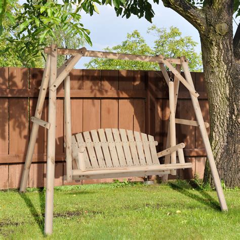 Millwood Pines Branigans 2 Person Solid Wood Porch Swing & Reviews ...