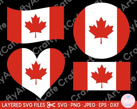 Canada Flag Svg Bundle Canadian Flag Svg Png Commercial Use Eps Dxf Jpeg Jpg Clip Art - Etsy