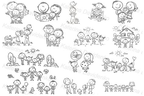 Family Illustration, Graphic Illustration, Doodle Illustrations, Happy Doodles, Office Mural ...